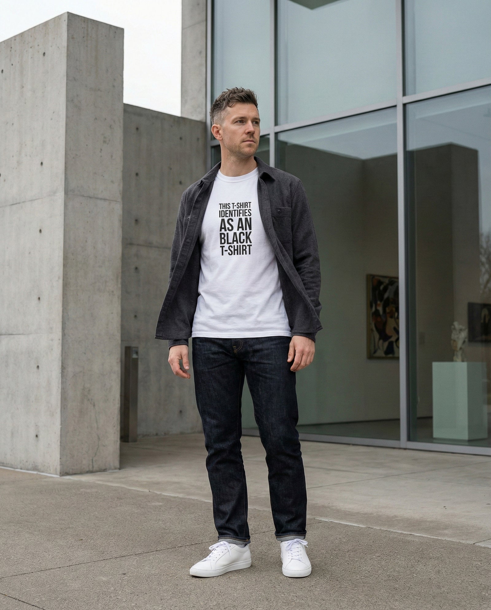This T-Shirt Identifies As A Black T-Shirt