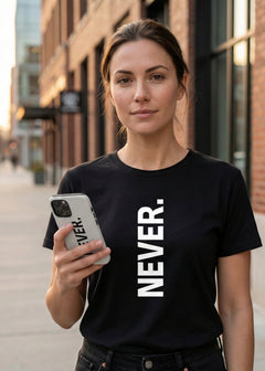 NEVER. Impact-Resistant Phone Case - Bold Minimalist Protective Cover